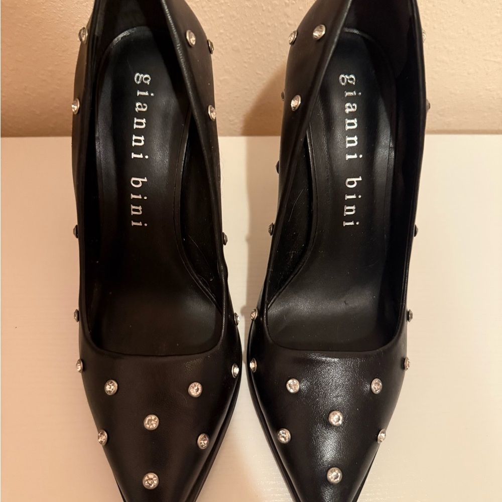 Gianni Bini Black Studded Heels